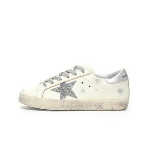 Golden Goose Super - Star Mens Low - Top Grey Heel Panel Sneakers